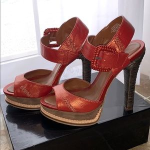 Boutique 9 burnt orange platform sandals- 8.5
